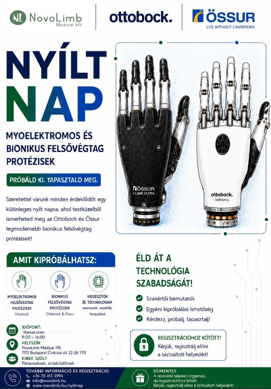 Bionikus kéz próba nap – meghívó poszter